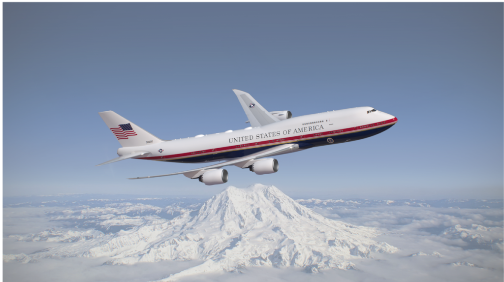 Qatari-donated Air Force One now sports red, white and blue paint job